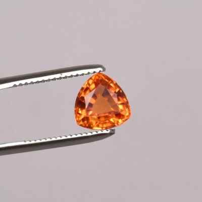 4.6 Ct+ Natural Orange Sapphire trillion Cut Certified Loose Gemstone