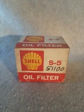 Vintage SHELL Oil Company Engine Oil Filter S-5 unused new old stock