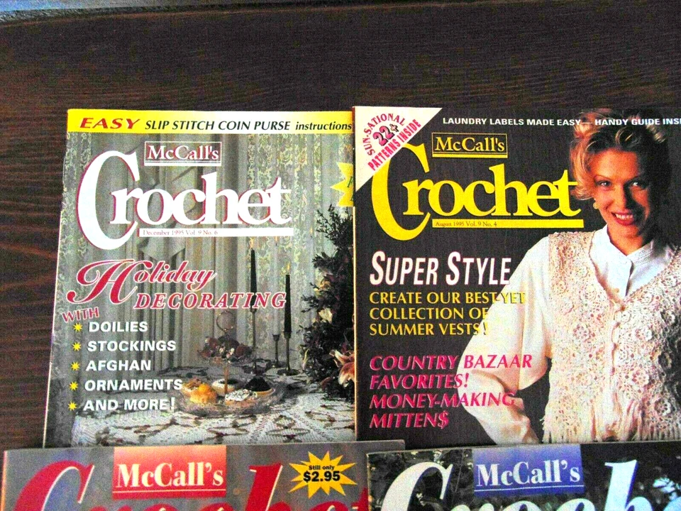 Lot of 4 issues of McCall's Crochet Pattern Magazines 1995/1996 VGC - Image 2 of 4