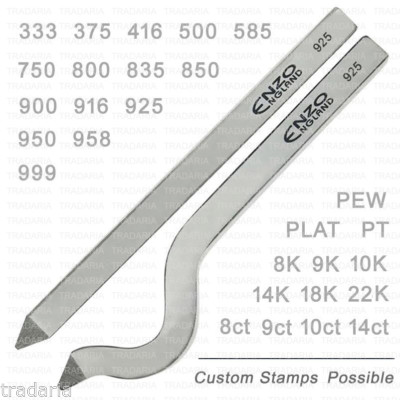 SILVER GOLD PLATINUM PALLADIUM PRECIOUS METAL CARAT KARAT STAMP MARKING PUNCH