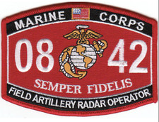 Listing image for 4.5" MARINE CORPS MOS 0842 FIELD ARTILLERY RADAR OPERATOR EGA EMBROIDERED PATCH