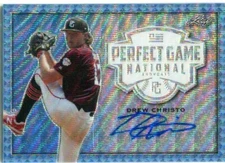 2020 Leaf Perfect Game Autographs Metal Platinum Wave Drew Christo Auto 1/1