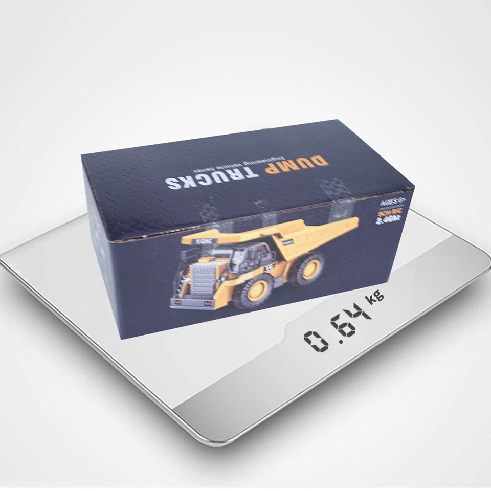 1:20 RC Excavator Bulldozer Remote Control Dump Truck with Light Sound Kids Gift - Image 3 of 4