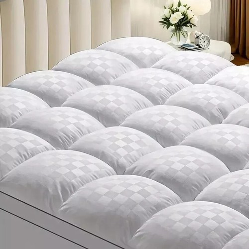 Extra Thick Quilted Mattress Topper Cooling Soft Deep Pocket 8–21" – All Sizes