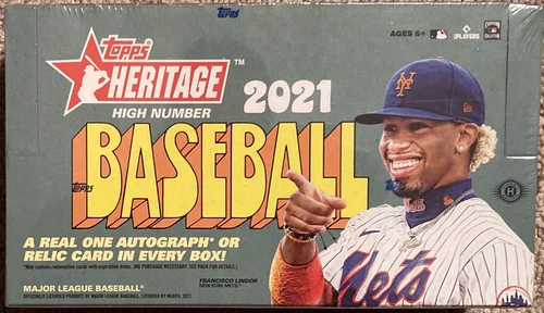 Topps 2021 Heritage High Number Factory Sealed Baseball Hobby Box 🔥Relic Cards