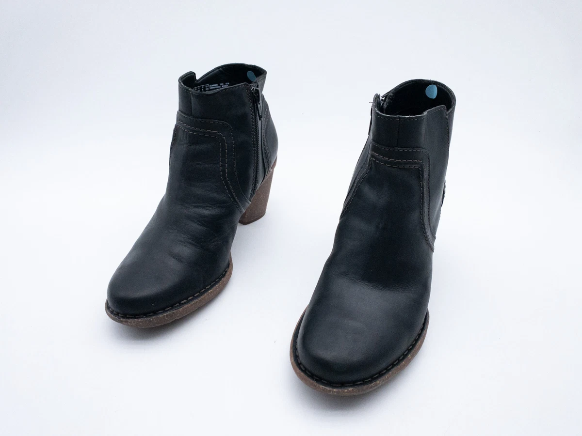 Clarks Hearth Rae - Stivali Alti In Pelle Nera Per Donna, Tacco Comodo, Suola Aderente, Taglia 37 EU - 2