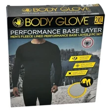 BODY GLOVE Mens Performance Base Layer Fleece Size 2XL - 2 piece set NEW