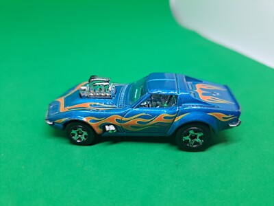 '68 Corvette (Gas Monkey) 1:64 Diecast Loose Car Blue With Orange Flames