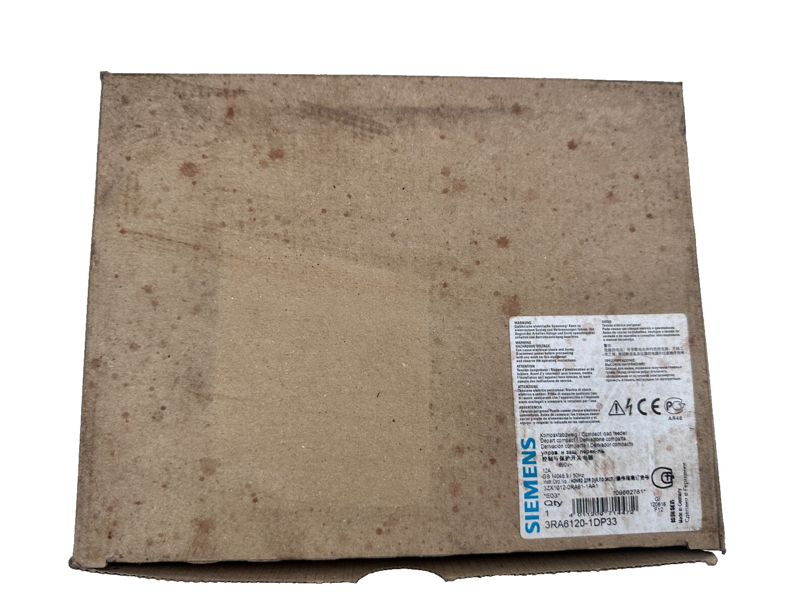 SIEMENS 3RA6120-1DP33 démarreur compact SIRIUS avec protection surcharge intégrée