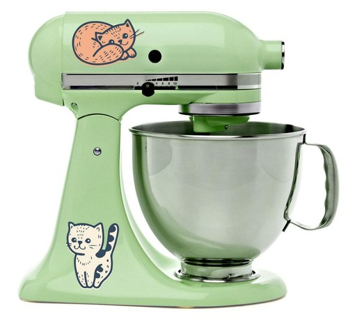 Cute Little Kittens Full Color Kitchenaid Mixer Mixing Machine Decal Art Wrap - Picture 2 of 2