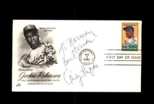 Andy Pafko Signed 1982 FDC Jackie Robinson Cache First Day Cover Autograph