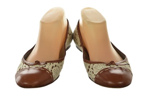 Lambertson Truex Womens Shoes Size 37 6 Brown Textured Ballet Flats Casual - Picture 3 of 6