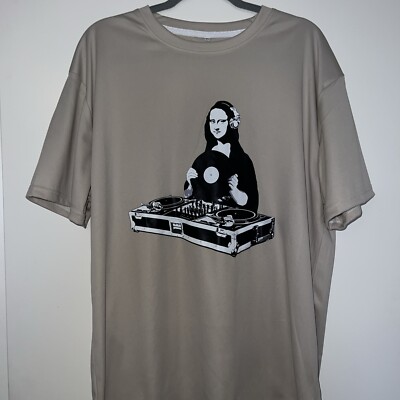 T-Shirt Mona Lisa Techno Festival DJ Electronic Music Rave Fashion Record XL