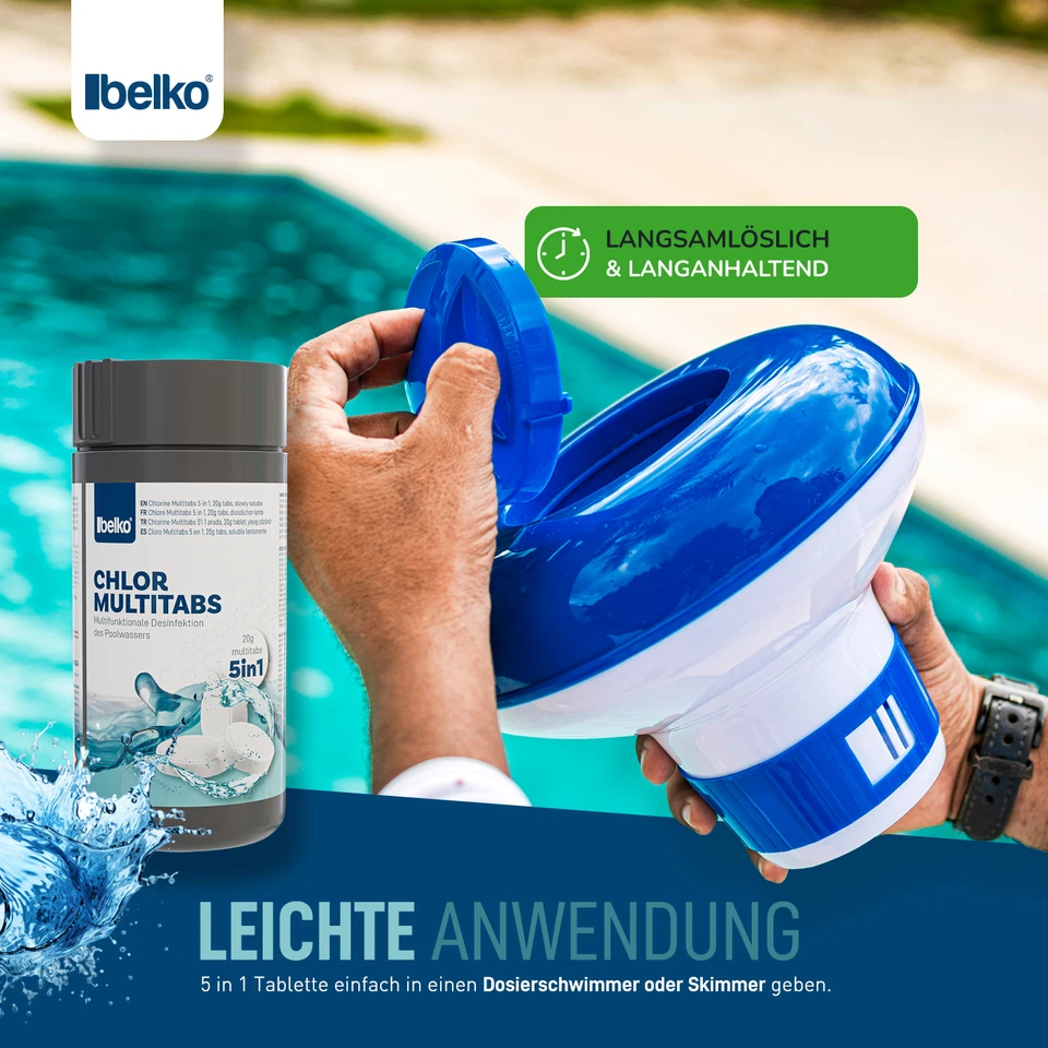 Chlortabletten 20g 5 in 1 Multitabs Mini Chlor für Pool langsamlöslich 5 Phasen - Bild 4 von 4