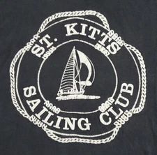 VINTAGE MSP Gold St. Kitts Shirt Mens Large Sailing Club Single Stitch Adult A27