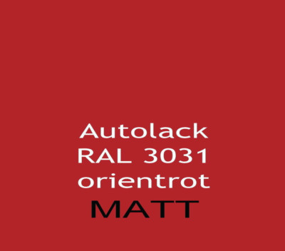 2K Acryl Autolack RAL 3031 orientrot MATT 5,5 Liter-Set Autolack E089
