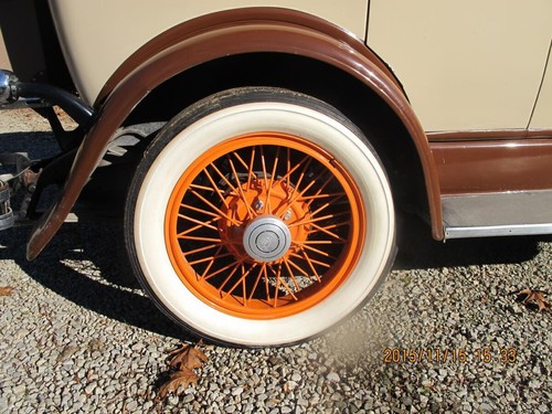 PLYMOUTH Aluminum Snap-in Wire Wheel Hubcap Hub Cap 1928-29 NICE - Picture 9 of 9