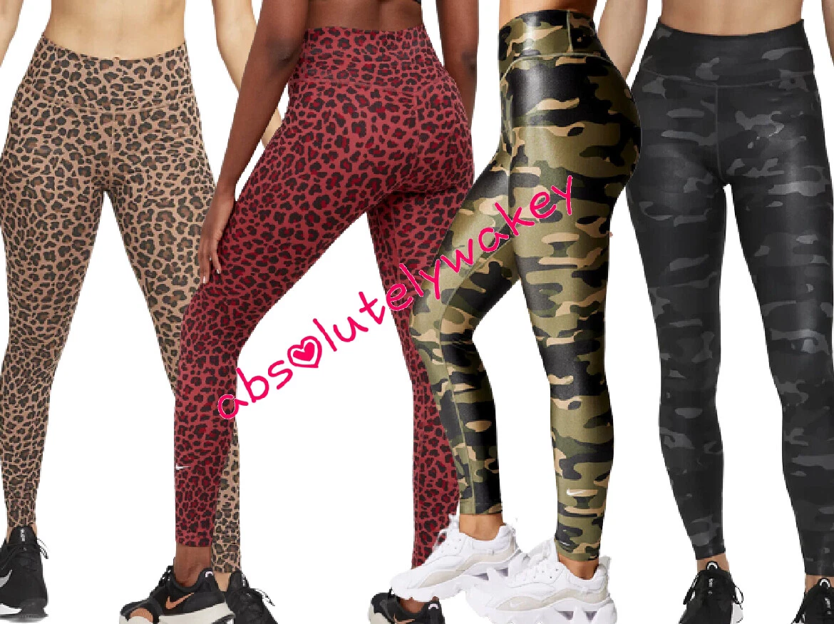 Nike Dri-FIT One Women's Mid-Rise Camo or Animal Print Leggings Tight Fit