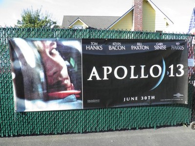 RARE 1995 GIANT 10 X 4  FOOT  APPOLLO 13 MOVIE THEATRE POSTER
