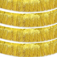 Parade Float Decorations - Gold Fringe Banners  Garlands, 11.8 in x 9.8 ft, ...