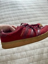 Adidas Topanga Size 4 37 Burgundy Berry Red Suede Trainers Women Girls Boys