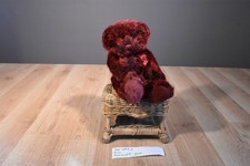 Russ Romanoff Red and Black Teddy Bear 1995 Beanbag Plush 310-1291-1