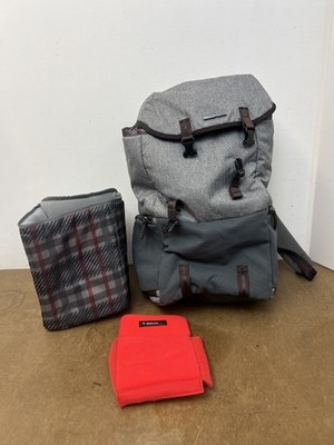 Manfrotto Windsor Camera Backpack & Padded Inserts Grey Photography Bag Travel