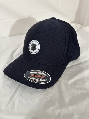 Black Clover Hat Men S/M Navy Golf Live Lucky Clear Vision #2 Fitted TPU Patch