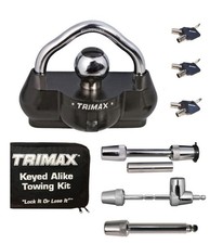 Trimax Deluxe 3 Piece Combo Trailer Lock Coupler Lock Receiver Hitch Pin Lock