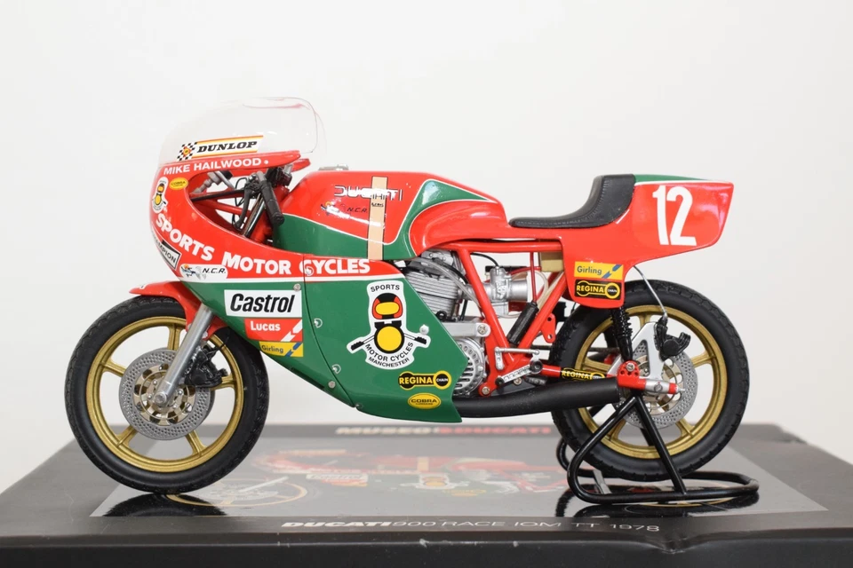 B81 1:12 MINICHAMPS 122 781212 DUCATI 900 RACER IOM TT 1978 M. HAILWOOD MIB - Photo 3/4