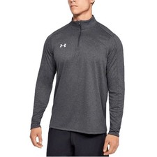 NWT / UNDER ARMOUR Men's LOCKER 1/4 Zip 1293901-090 Grey TOP / L/S SHIRT - 2XL