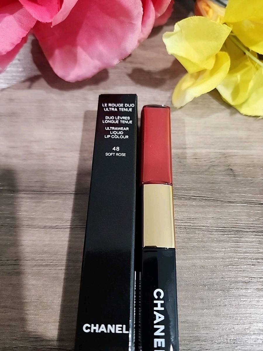 CHANEL LE ROUGE DUO ULTRA TENUE 48ソフトローズ Chanel Le Rouge Duo Ultra Tenue (4.5ml/0.15fl)&(3.5ml/0.11fl) New