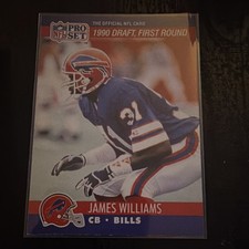 Vintage Football Card-1990 Pro Set James Williams #684 Buffalo Bills Draft