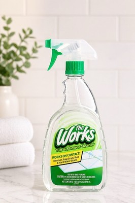 The Works Tub & Shower Cleaner for Soap Scum, Rust & Hard Water Stains, 32oz
