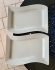 SOHO CAC China Serving Platters Ceramic Wave Style White...Set of 2 — photo 4