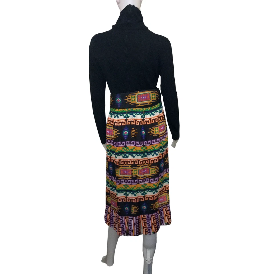 Raro Vestido Vintage Años 60 Lillie Rubin Estampado Abstracto con Cinturón Ancho Talla M Foto 2 de 4