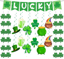 St Patricks Day Decorations Kit, 29Pcs St. Patrick'S Day Party Decor Shamrock Lu