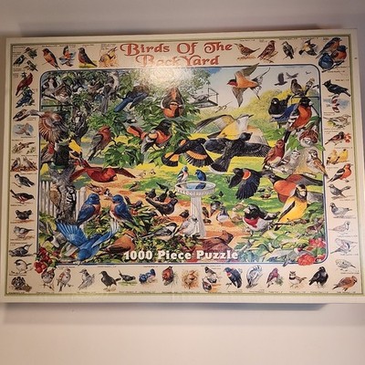 White Mountain Puzzles Birds Of The Back Yard Complete 2003