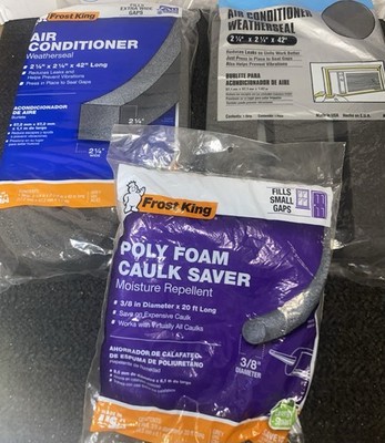 Frost King Black Polyethylene Foam Air Conditioner Weather Seal +1 + Chalk Saver