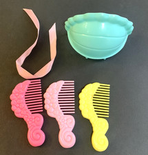 Vintage Mattel Little Pretty Kitty Puppy Accessories Lot Combs Buggy Piece MLP 