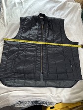 Vintage Walls Blizzard Pruf USA Zip Up Vest Men Black Jacket Vest Quilt Big Tall