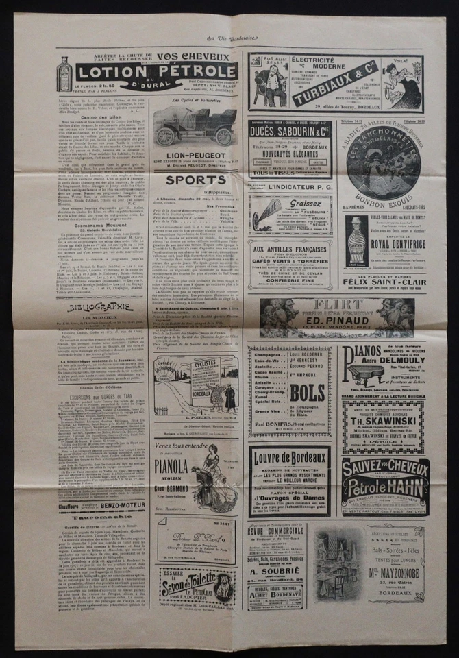 1909 LA VIE BORDELAISE #1379 illustrateur MUCHA Art Nouveau Jugendstil - Photo 4/4