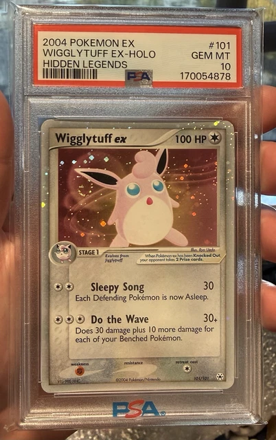 2004 Pokemon Wigglytuff EX Holo Hidden Legends 101/101 PSA 10 Gem Mint SWIRLY!