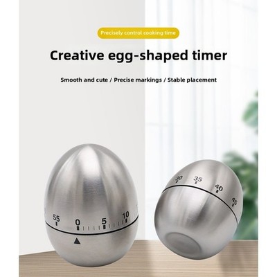 Mechanische Edelstahl Zeitschaltuhr Eierform Küchentimer zum Kochen