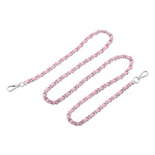 Purse Chain Strap, 55" Purse Strap Shoulder Bag Replacement Strap, Pink Silver