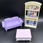 Vintage 2002 Barbie Living in Style Living Room Play Set Sofa Couch TV 67553