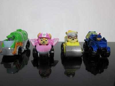 Paw Patrol Mighty Movie Pup Squad Racer Vehicles Mixed Lot of 4