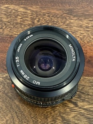 Minolta MD 28mm f/3.5 Objektiv - passend für X-700 XD-7 X-300 spiegellos - KLARGLAS