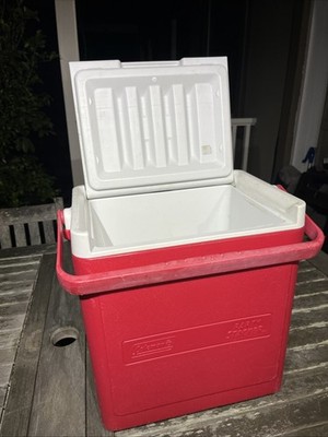 Vintage Coleman Party Stacker Cooler RED 20 Can Ice Chest 6224