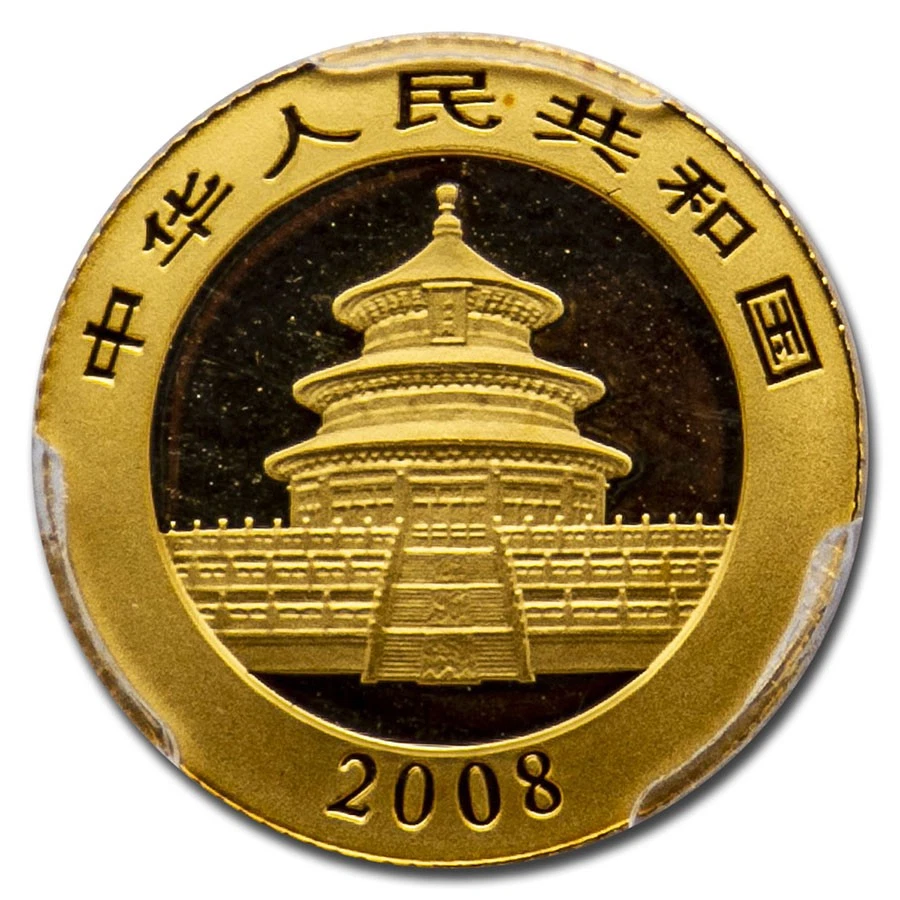 2008 China 1/10 oz Gold Panda MS-69 PCGS - Image 3 of 3